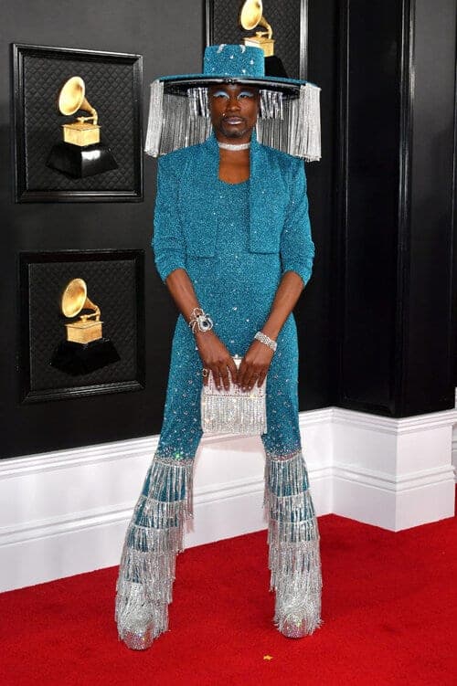 Billy Porter in the mechanical hat at the 2020 Grammys, photo 2