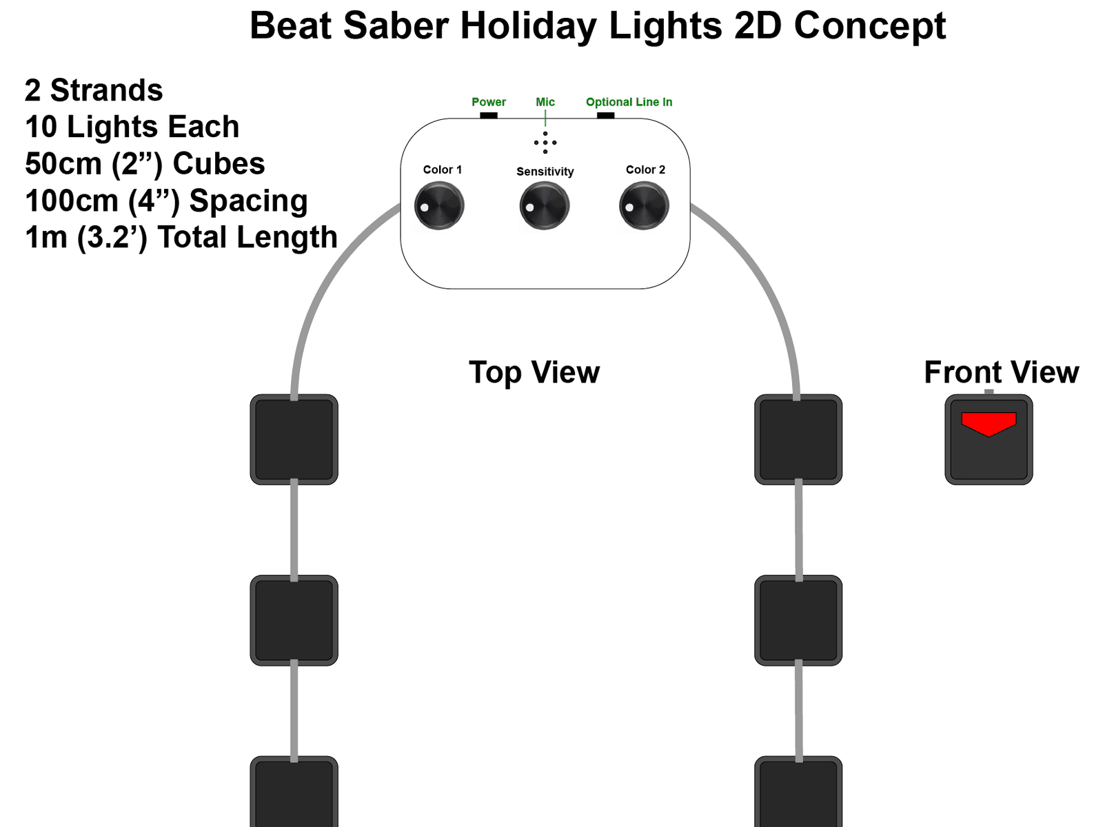 A Meta Quest Day add-on device lighting up with Beat Saber, photo 4