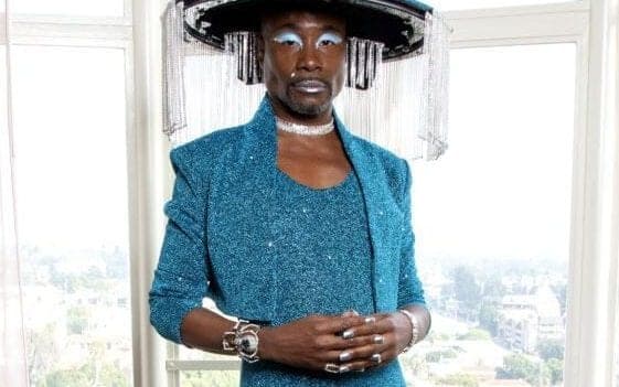 Billy Porter in the mechanical hat at the 2020 Grammys, photo 3