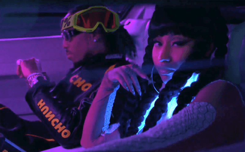Nicki Minaj in the LED costume for Motorsport